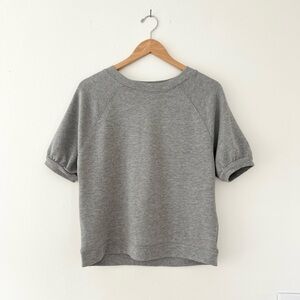 Madewell NWT Short Sleeve Sweatshirt Heather Gray MD063